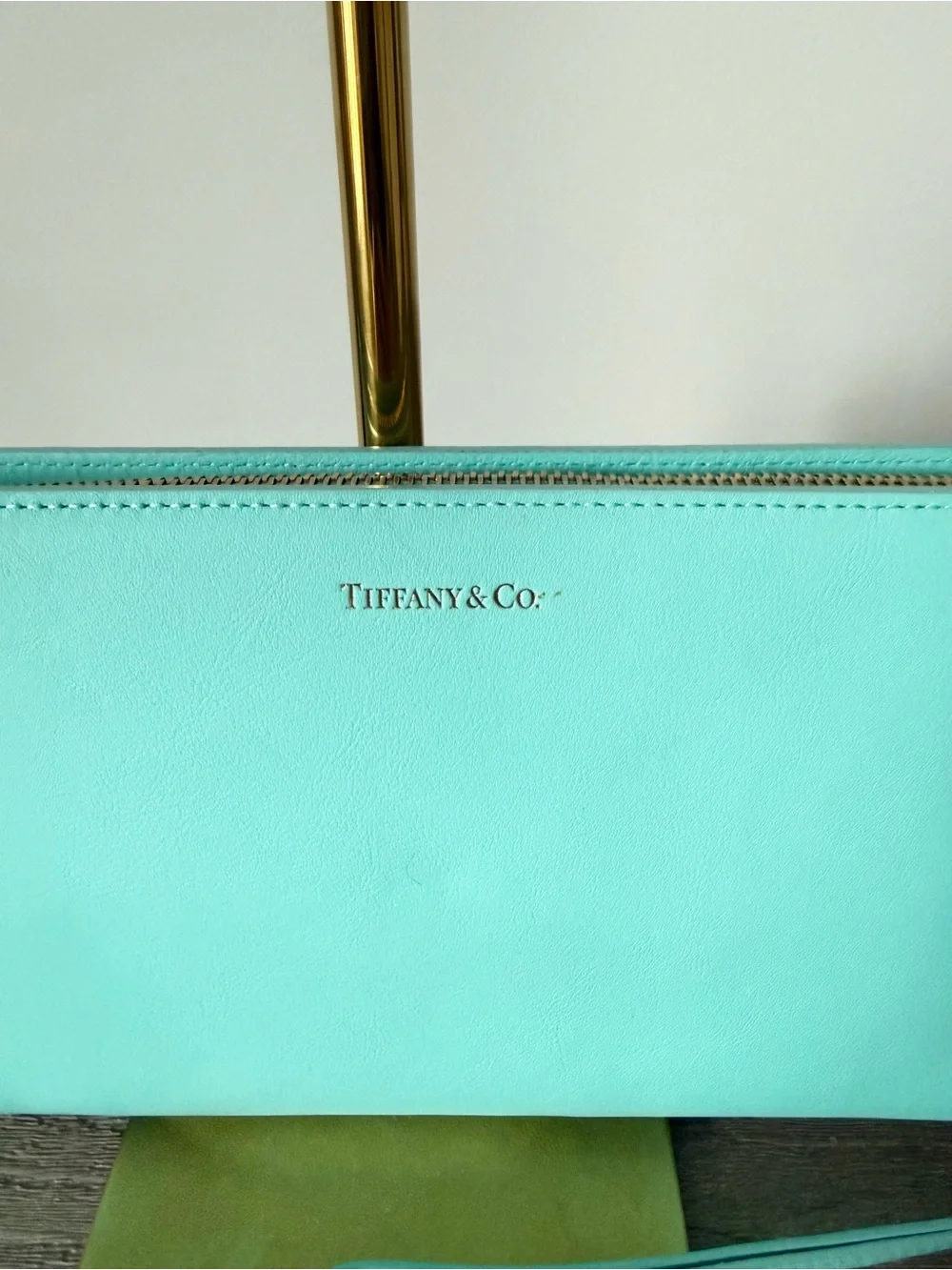 Tiffany & Co. Tiffany Blue Leather Zip Wallet Wristlet